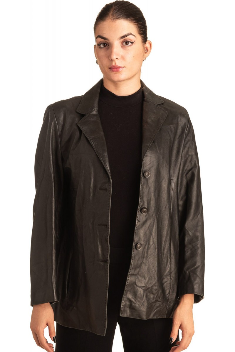 Γνήσιο Γυναικέιο Δερμάτινο Σακάκι - T556