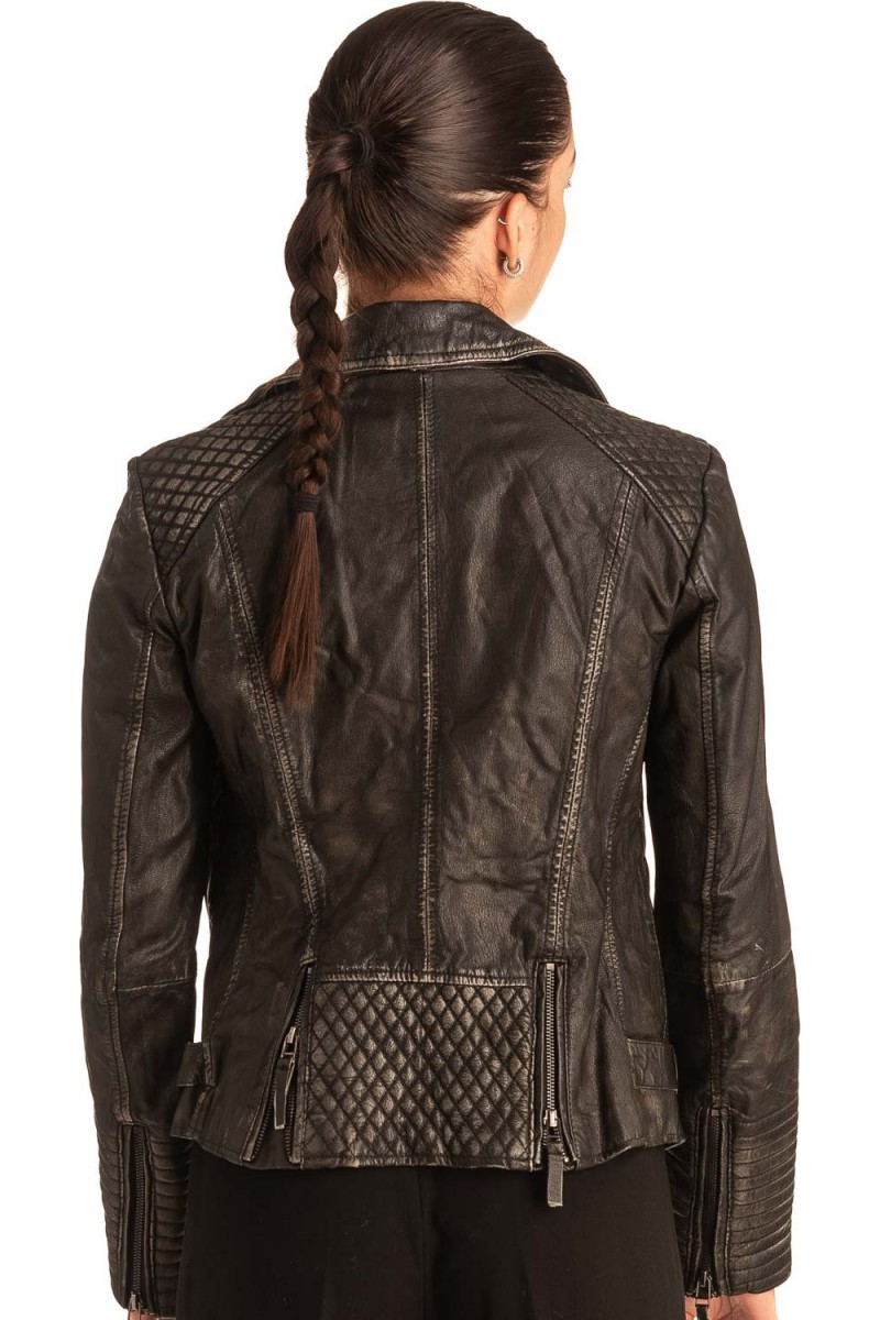 Γνήσιο Γυναικέιο Δερμάτινο Σακάκι - T557