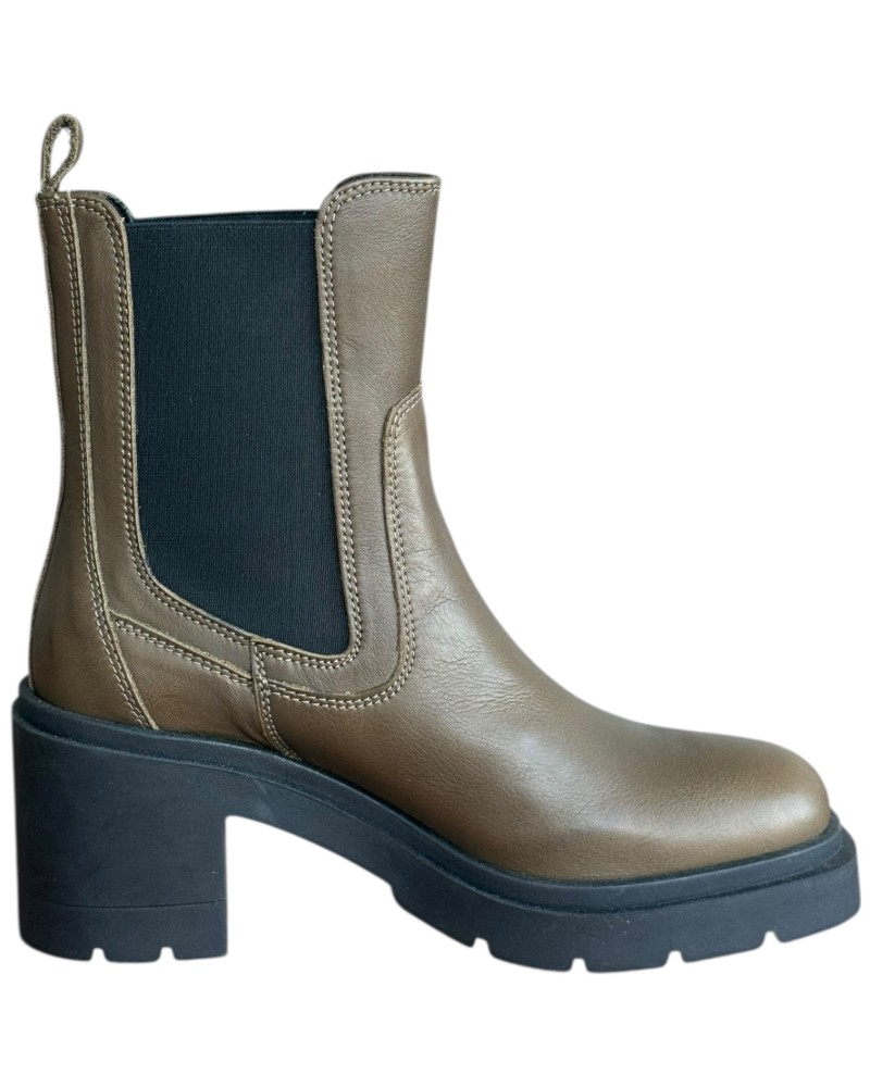 Δερμάτινο Γυναικείo Μποτάκι - W78