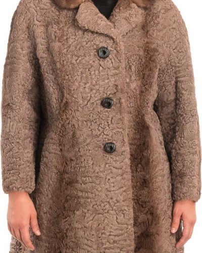 Γνήσια Γυναικεία Φυσική Γούνα με Βιζόν Γιακά  - X259