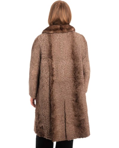 Γνήσια Γυναικεία Φυσική Γούνα με Βιζόν Γιακά  - X259