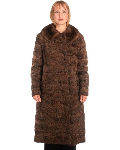 Γνήσια Γυναικεία Φυσική Γούνα με Βιζόν Γιακά  - X270