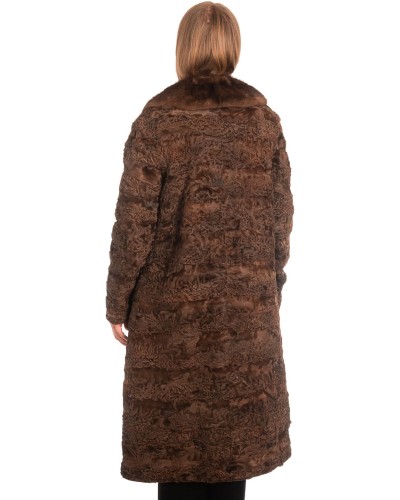 Γνήσια Γυναικεία Φυσική Γούνα με Βιζόν Γιακά  - X270