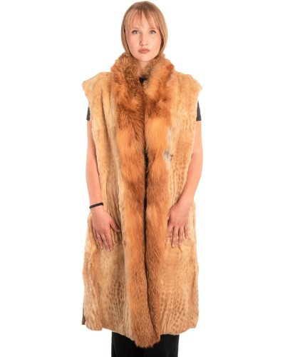 Γνήσια Γυναικεία Φυσική Γούνα Γιλέκο - X289