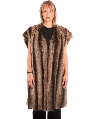Γνήσια Γυναικεία Φυσική Γούνα Γιλέκο - X307
