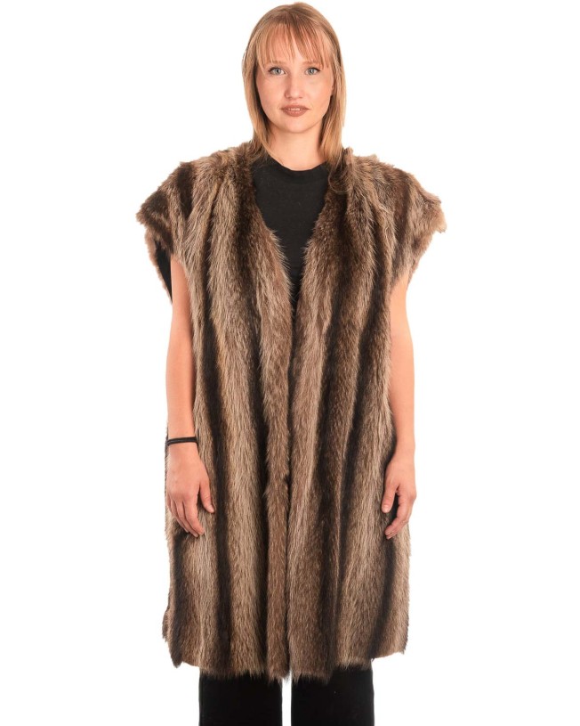 Γνήσια Γυναικεία Φυσική Γούνα Γιλέκο - X307