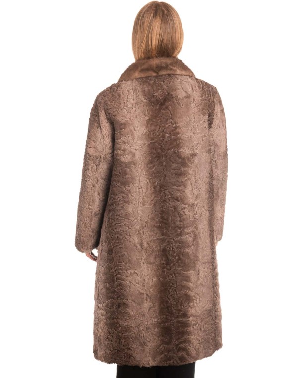 Γνήσια Γυναικεία Φυσική Γούνα με Βιζόν Γιακά  - X320