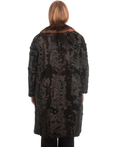 Γνήσια Γυναικεία Φυσική Γούνα με Βιζόν Γιακά  - X337