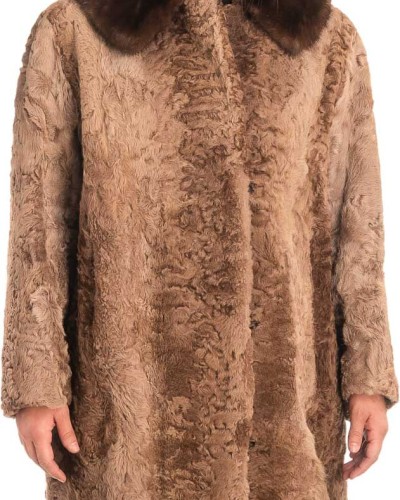 Γνήσια Γυναικεία Φυσική Γούνα με Βιζόν Γιακά  - X386