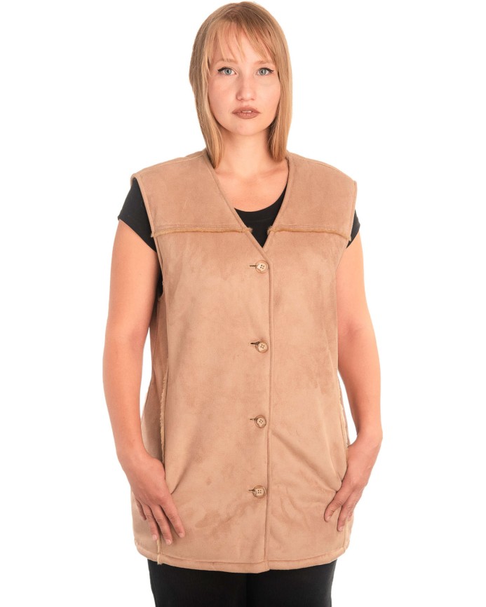 Γυναικείο Μουτόν Γιλέκο - X517