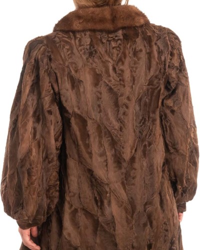 Γνήσια Γυναικεία Φυσική Γούνα με Βιζόν Γιακά  - X553