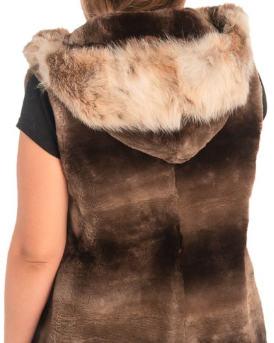 Γνήσια Γυναικεία Φυσική Γούνα Γιλέκο - X716