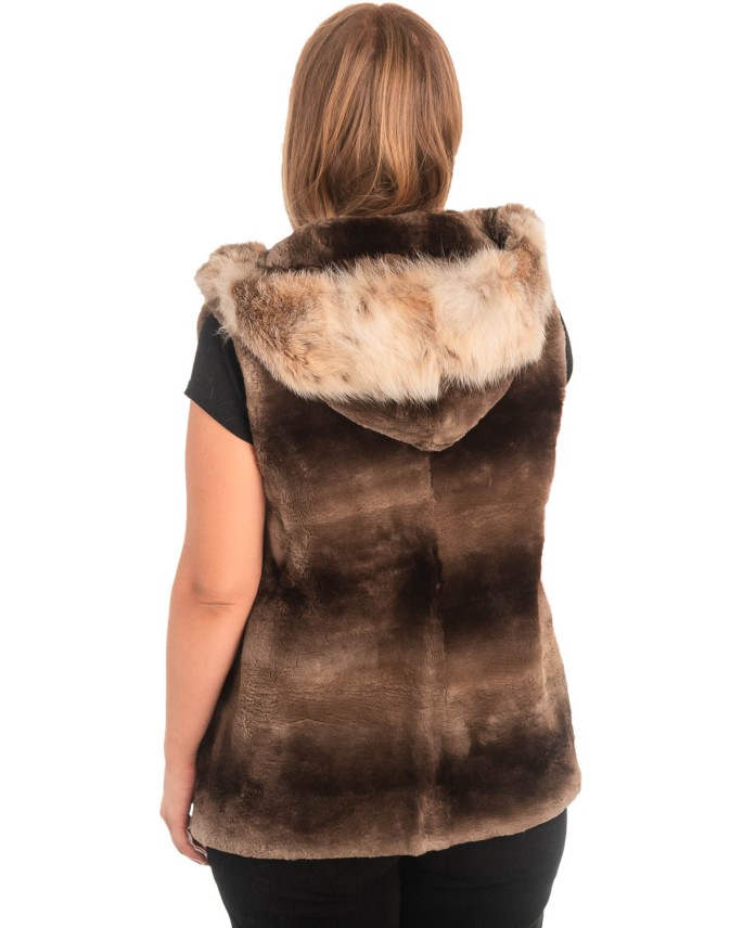 Γνήσια Γυναικεία Φυσική Γούνα Γιλέκο - X716