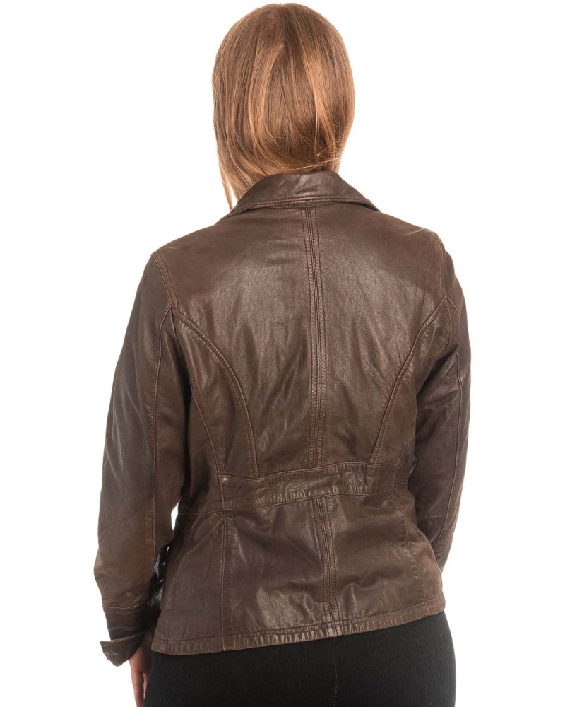 Γνήσιο Γυναικέιο Δερμάτινο Σακάκι - X752