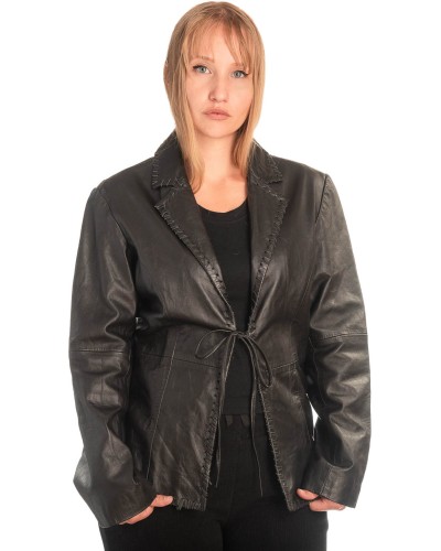 Γνήσιο Γυναικέιο Δερμάτινο Σακάκι - X757