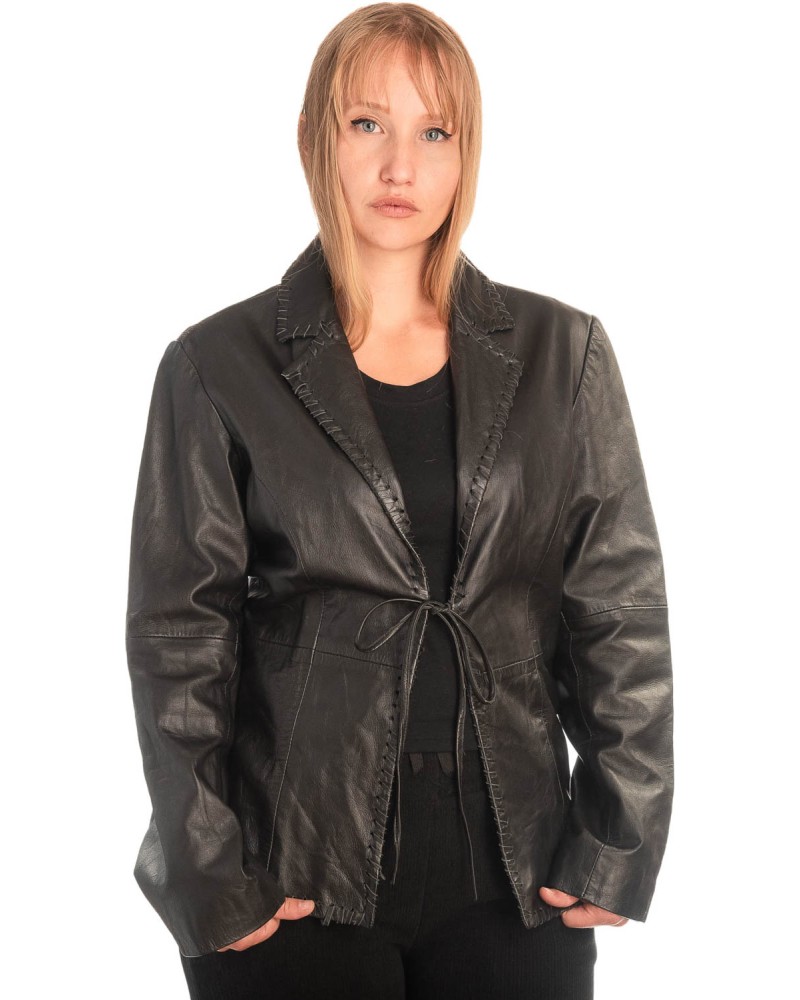 Γνήσιο Γυναικέιο Δερμάτινο Σακάκι - X757