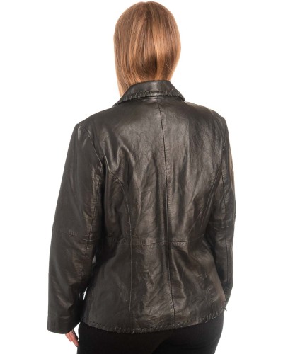 Γνήσιο Γυναικέιο Δερμάτινο Σακάκι - X757