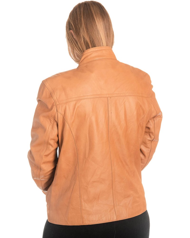 Γνήσιο Γυναικέιο Δερμάτινο Μπουφάν - X760