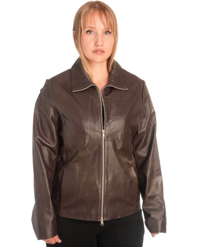 Γνήσιο Γυναικέιο Δερμάτινο Μπουφάν - X776