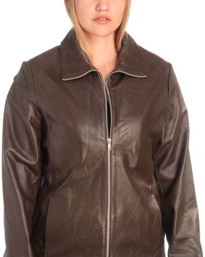 Γνήσιο Γυναικέιο Δερμάτινο Μπουφάν - X776