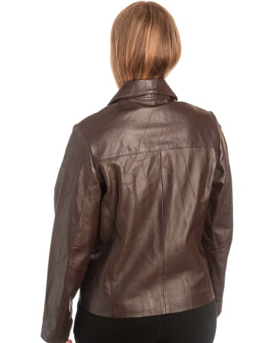 Γνήσιο Γυναικέιο Δερμάτινο Μπουφάν - X776