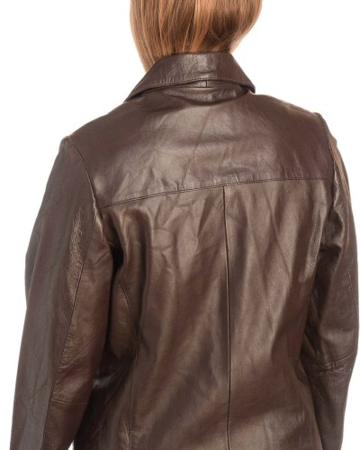 Γνήσιο Γυναικέιο Δερμάτινο Μπουφάν - X776