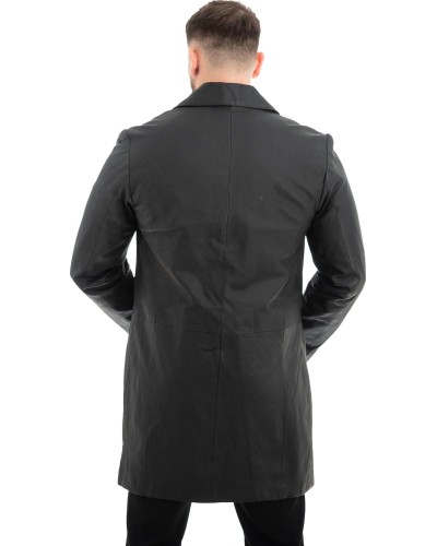 Γνήσιο Ανδρικό Δερμάτινο Παλτό - Z452