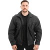  Γνήσιο Ανδρικό Δερμάτινο Μπουφάν - Z454