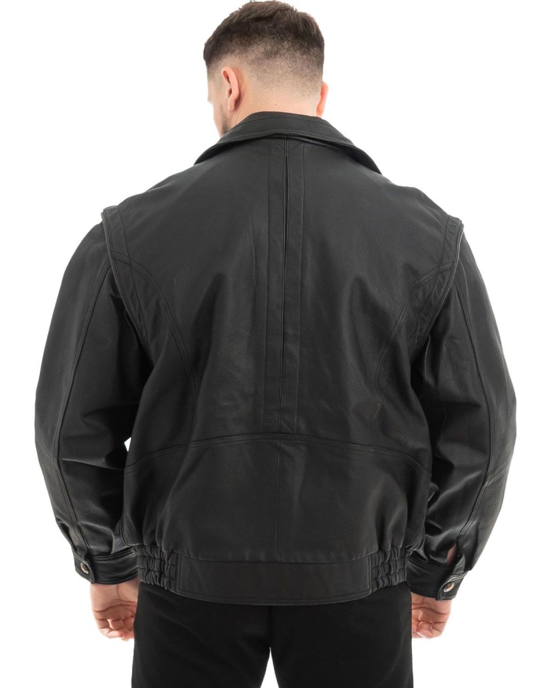  Γνήσιο Ανδρικό Δερμάτινο Μπουφάν - Z454