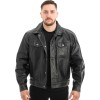  Γνήσιο Ανδρικό Δερμάτινο Μπουφάν - Z457