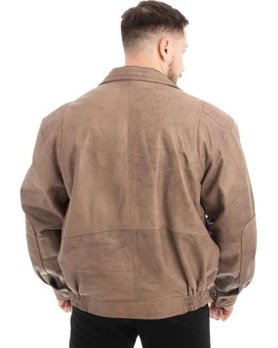  Γνήσιο Ανδρικό Δερμάτινο Μπουφάν - Z460