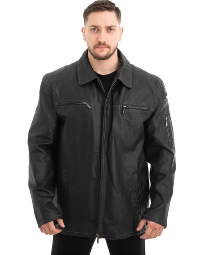 Γνήσιο Ανδρικό Δερμάτινο Μπουφάν - Z467