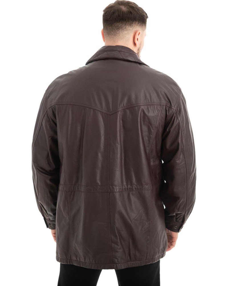  Γνήσιο Ανδρικό Δερμάτινο Μπουφάν - Z468