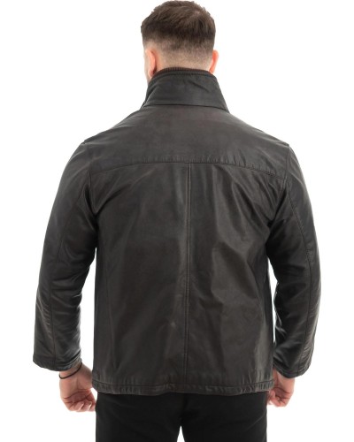  Γνήσιο Ανδρικό Δερμάτινο Μπουφάν - Z474