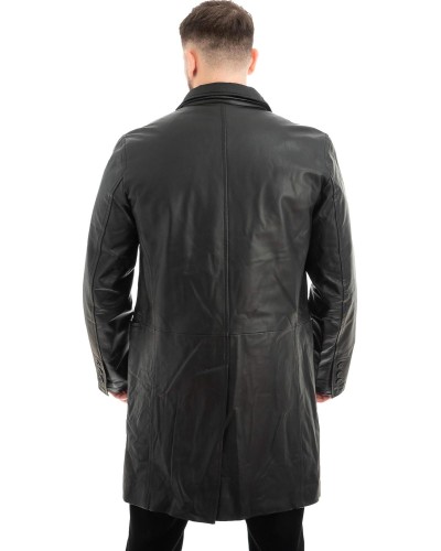 Γνήσιο Ανδρικό Δερμάτινο Παλτό - Z487