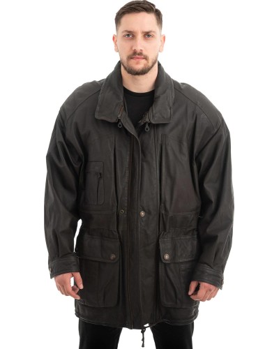  Γνήσιο Ανδρικό Δερμάτινο Μπουφάν - Z493