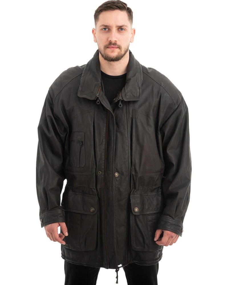  Γνήσιο Ανδρικό Δερμάτινο Μπουφάν - Z493