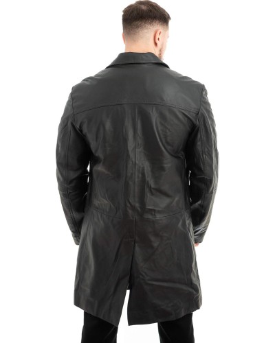 Γνήσιο Ανδρικό Δερμάτινο Παλτό - Z498