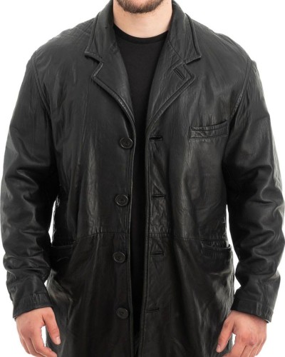 Γνήσιο Ανδρικό Δερμάτινο Παλτό - Z500