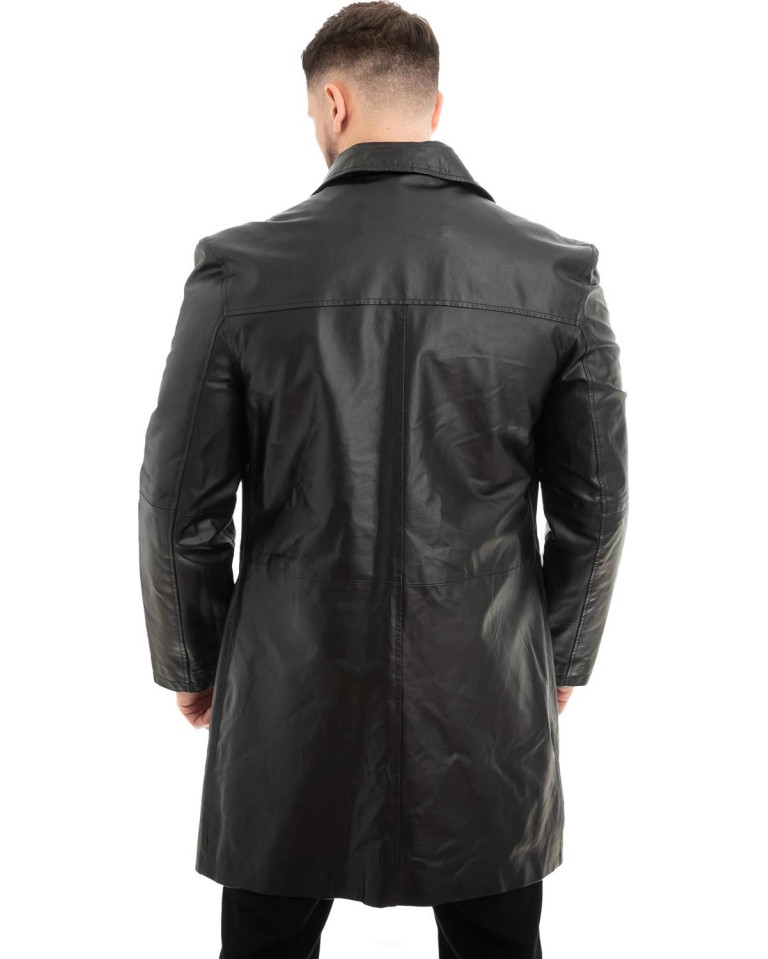 Γνήσιο Ανδρικό Δερμάτινο Παλτό - Z508