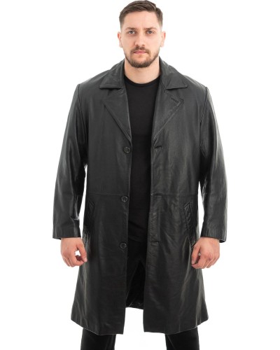 Γνήσιο Ανδρικό Δερμάτινο Παλτό - Z512