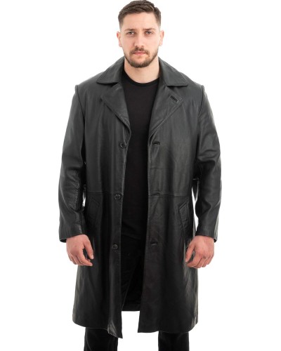 Γνήσιο Ανδρικό Δερμάτινο Παλτό - Z513