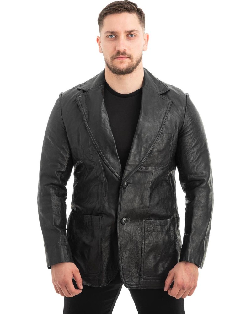 Γνήσιο Ανδρικό Δερμάτινο Σακάκι - Z517