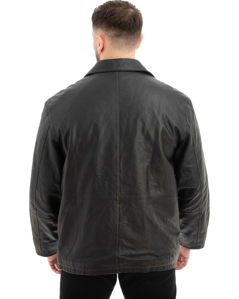  Γνήσιο Ανδρικό Δερμάτινο Μπουφάν - Z521