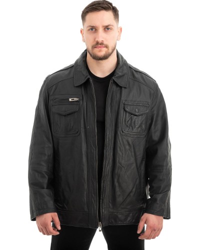  Γνήσιο Ανδρικό Δερμάτινο Μπουφάν - Z529