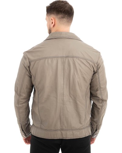  Γνήσιο Ανδρικό Δερμάτινο Μπουφάν - Z530