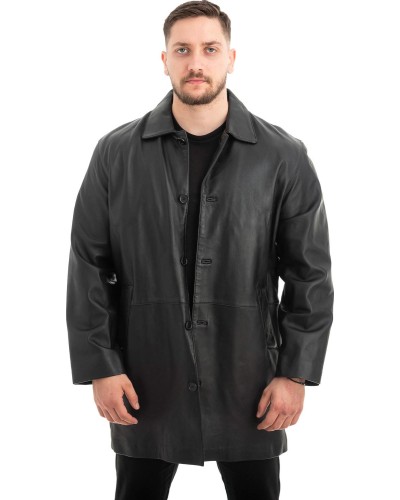 Γνήσιο Ανδρικό Δερμάτινο Παλτό - Z532
