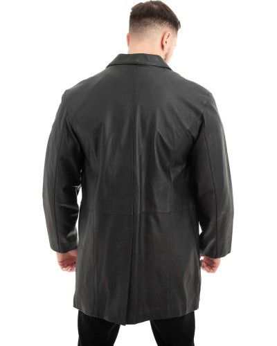 Γνήσιο Ανδρικό Δερμάτινο Παλτό - Z532