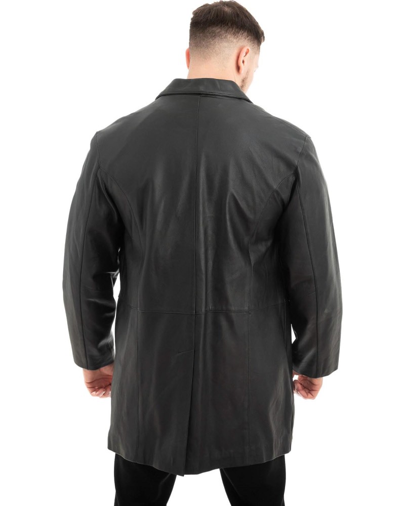 Γνήσιο Ανδρικό Δερμάτινο Παλτό - Z532