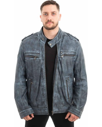  Γνήσιο Ανδρικό Δερμάτινο Μπουφάν - Z533